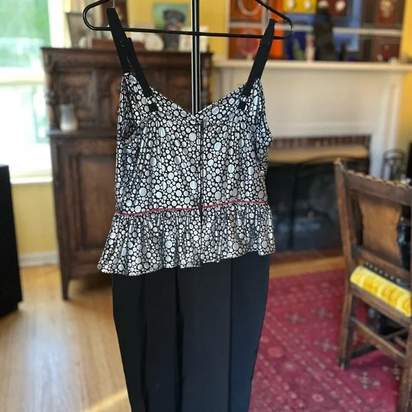 Tatyana Black and Gray Patterned Dress - Picture 3 of 4